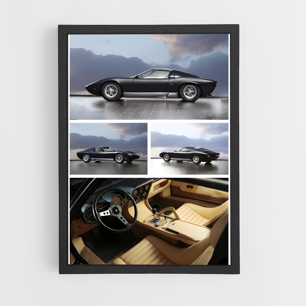 Poster Noir et Cuir – affiche Lamborghini (vue 2)